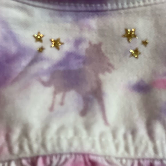 Spirit pink purple tie dye Gap denim vest 4T - Picture 3 of 13